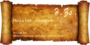 Heizler Zsombor névjegykártya